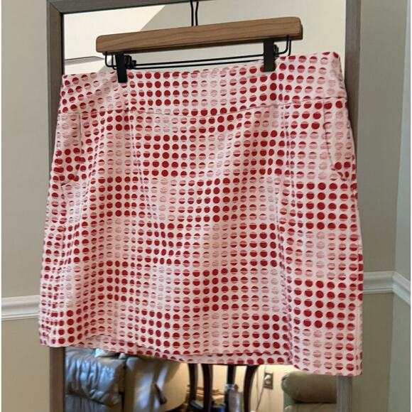 Zac & Rachel Activewear Golf Tennis Circles Print Pull On Skirt Skort Sz 18W - Picture 1 of 5